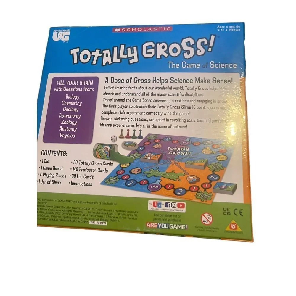 NEW University Games Scholastic Totally Gross KidsThe Game Of Science Board Game
